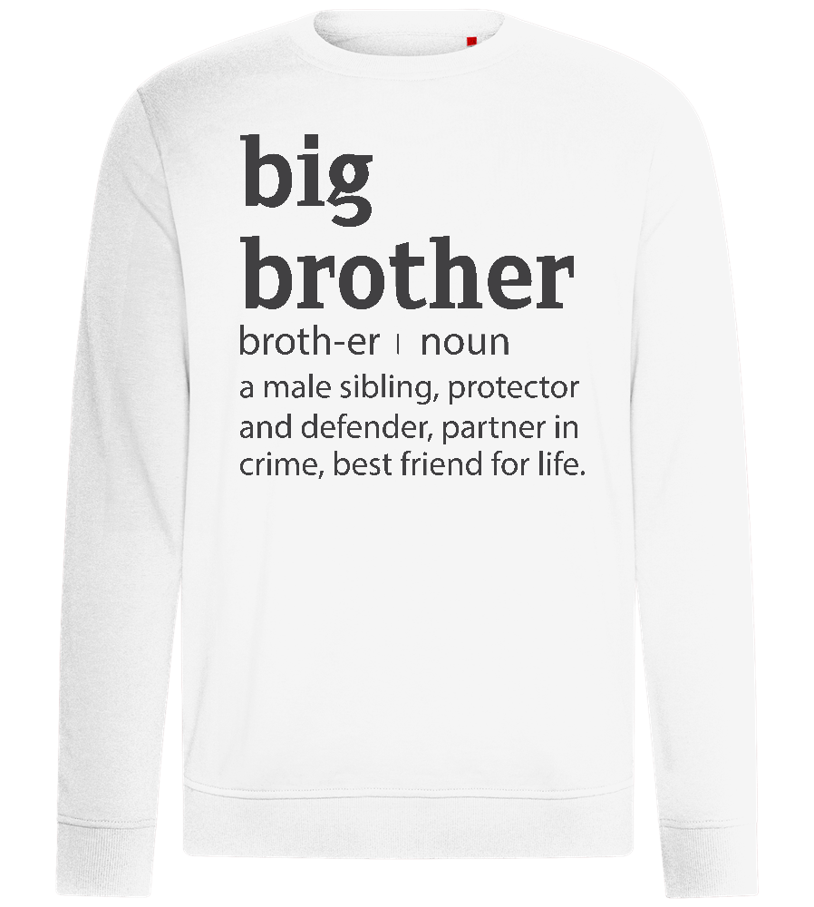 Big Brother Noun Design - Comfort unisex sweater_WHITE_front