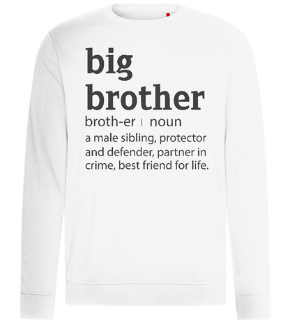 Big Brother Noun Design - Comfort unisex sweater_WHITE_front