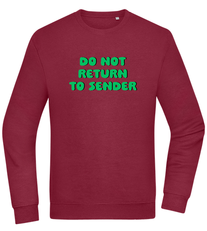 Do Not Return to Sender Design - Comfort Essential Unisex Sweater_BORDEAUX_front