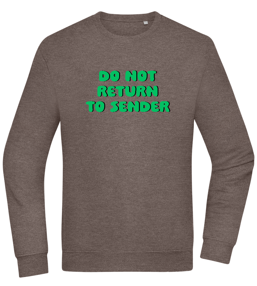 Do Not Return to Sender Design - Comfort Essential Unisex Sweater_CHARCOAL CHIN_front