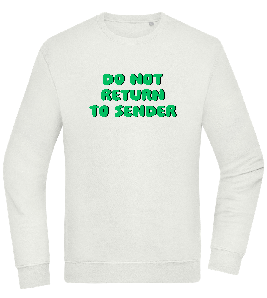 Do Not Return to Sender Design - Comfort Essential Unisex Sweater_CREAMY GREEN_front