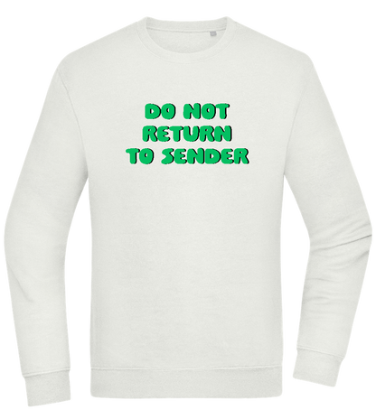 Do Not Return to Sender Design - Comfort Essential Unisex Sweater_CREAMY GREEN_front