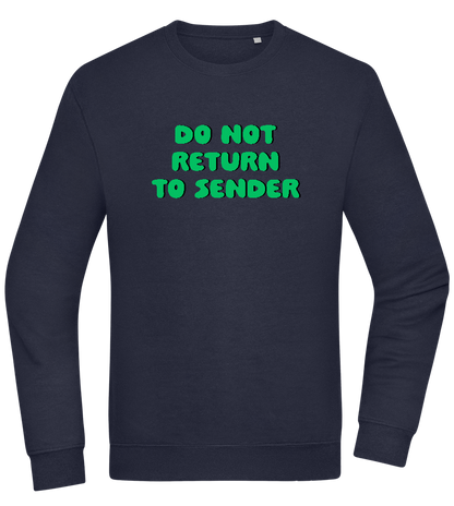 Do Not Return to Sender Design - Comfort Essential Unisex Sweater_FRENCH NAVY_front