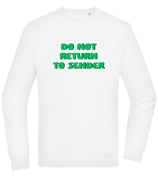 Do Not Return to Sender Design - Comfort Essential Unisex Sweater_WHITE_front