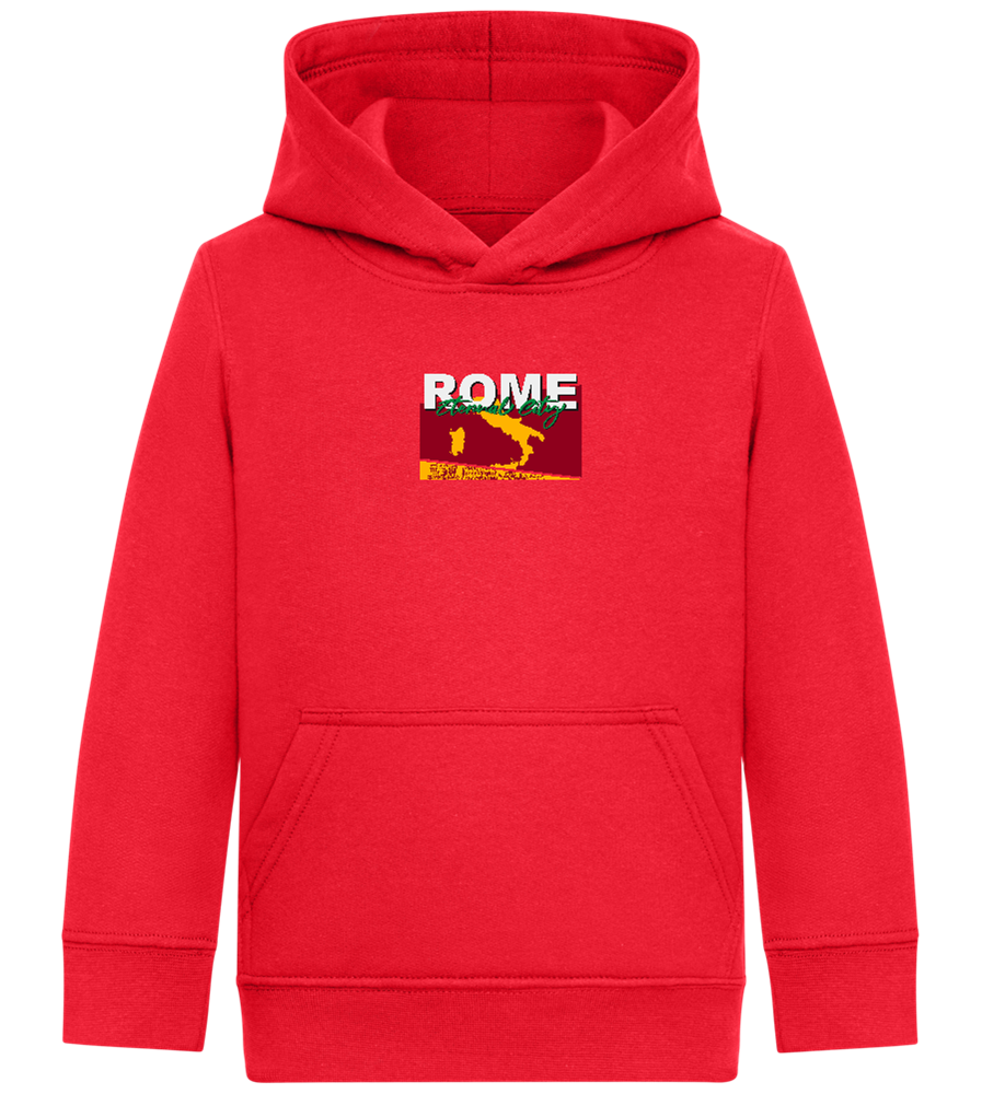 Eternal City Design - Comfort Kids Hoodie_BRIGHT RED_front