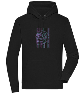 Neon Lines Skull Design - Premium unisex hoodie