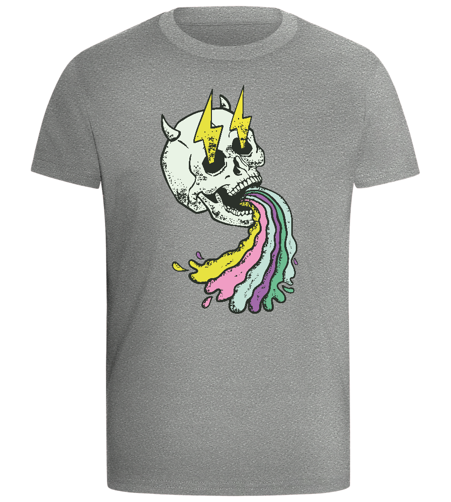 Rainbow Skull Thunders Design - Comfort boys fitted t-shirt_ORION GREY_front