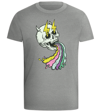 Rainbow Skull Thunders Design - Comfort boys fitted t-shirt_ORION GREY_front