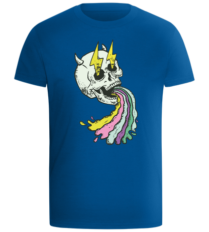 Rainbow Skull Thunders Design - Comfort boys fitted t-shirt_ROYAL_front