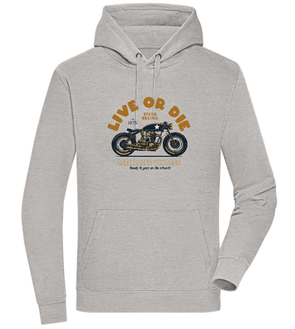 Cafe Racer Motor Design - Premium unisex hoodie_ORION GREY II_front