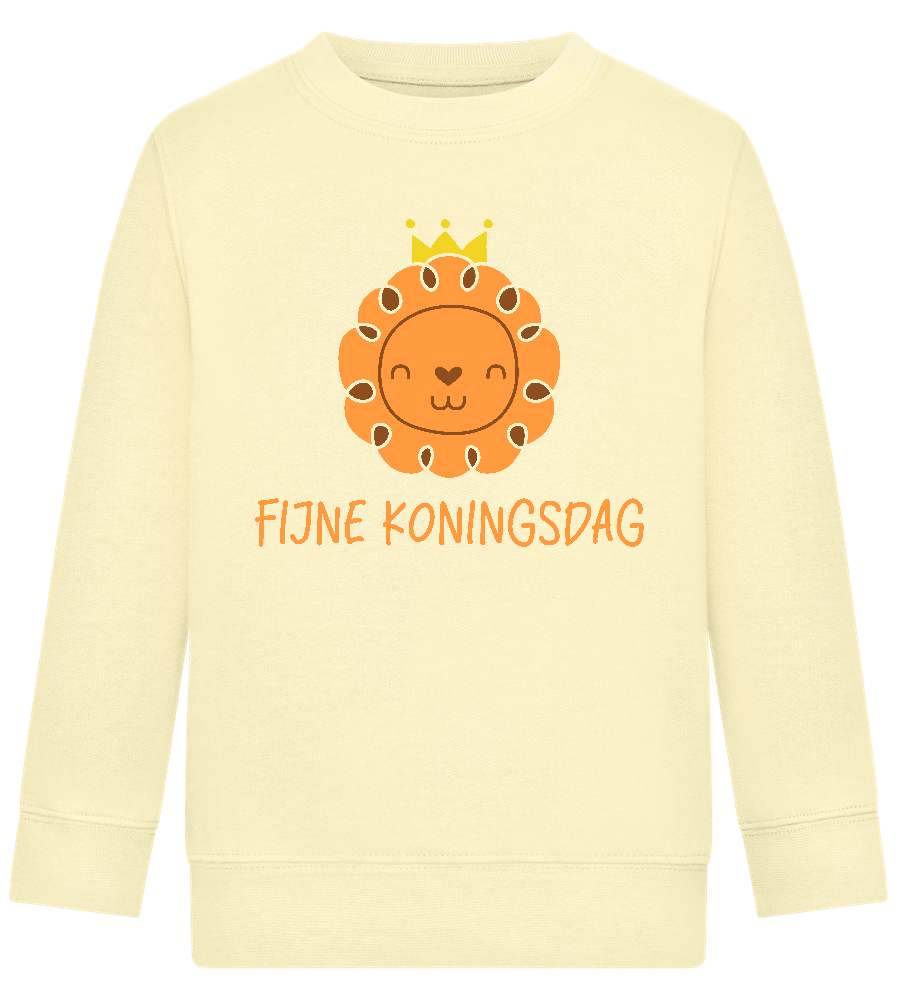 Fijne Koningsdag Design - Comfort Kids Sweater_AMARELO CLARO_front