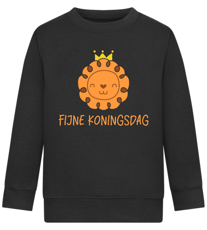 Fijne Koningsdag Design - Comfort Kids Sweater_BLACK_front