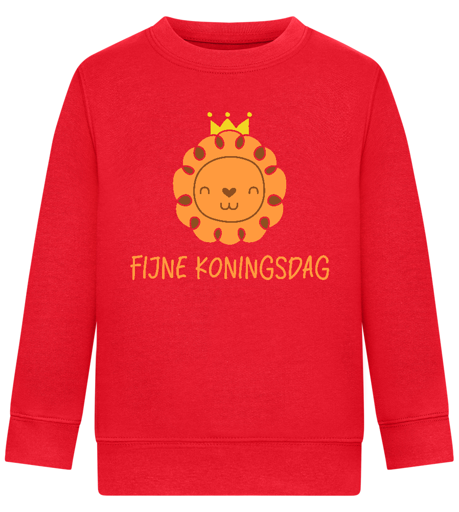 Fijne Koningsdag Design - Comfort Kids Sweater_BRIGHT RED_front