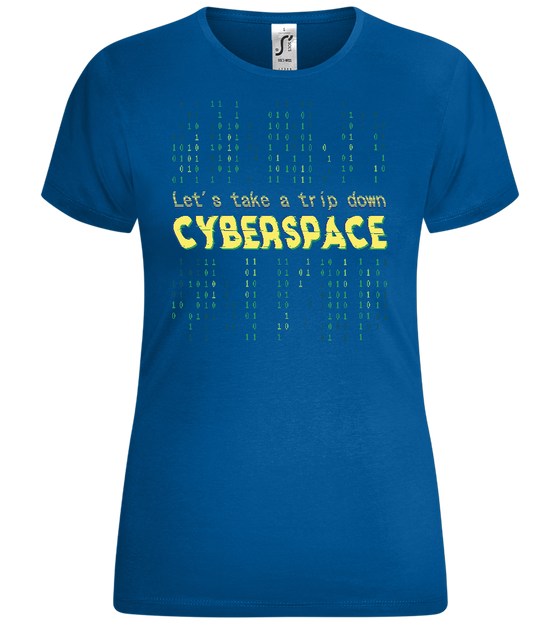 Trip Down Cyberspace Design - Comfort women's t-shirt_ROYAL_front