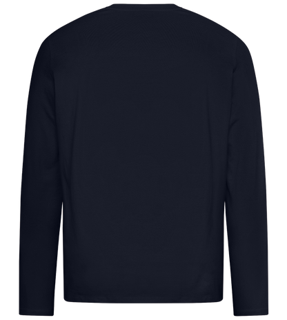 Retro F1 Design - Premium men's long sleeve t-shirt_FRENCH NAVY_back