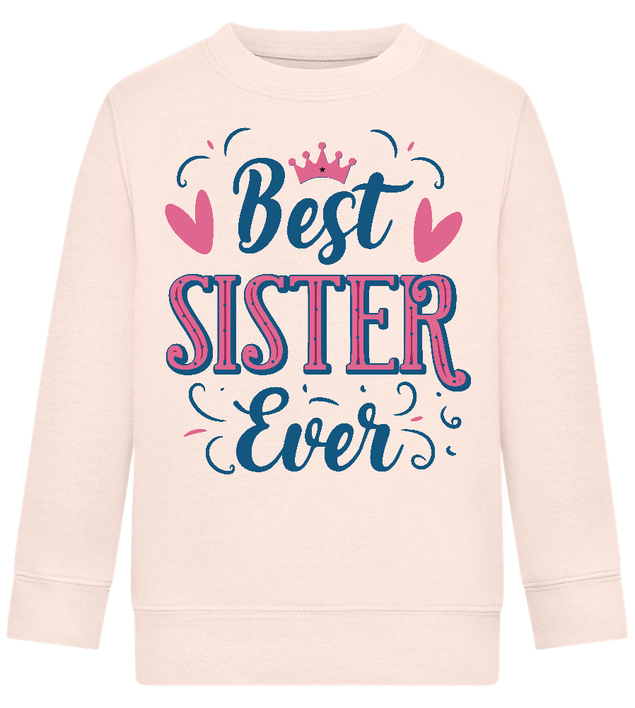 Best Sister Design - Comfort Kids Sweater_LIGHT PEACH ROSE_front