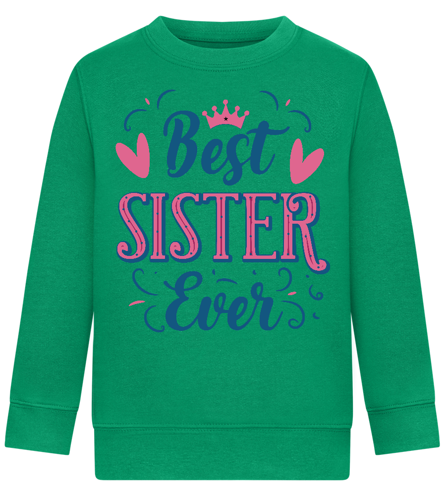 Best Sister Design - Comfort Kids Sweater_MEADOW GREEN_front