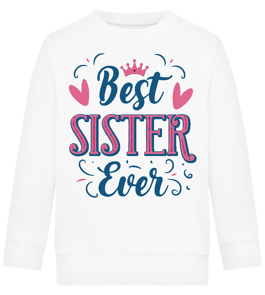 Best Sister Design - Comfort Kids Sweater_WHITE_front