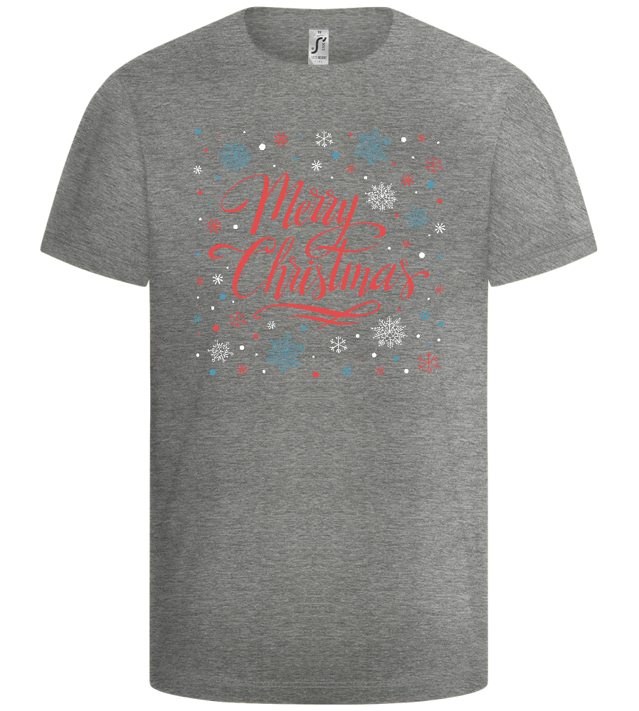 Merry Christmas Snowflakes Design - Basic kids t-shirt_ORION GREY_front