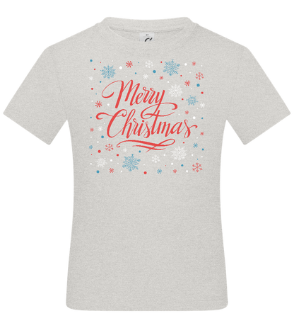 Merry Christmas Snowflakes Design - Basic kids t-shirt_VIBRANT WHITE_front