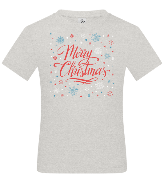 Merry Christmas Snowflakes Design - Basic kids t-shirt_VIBRANT WHITE_front