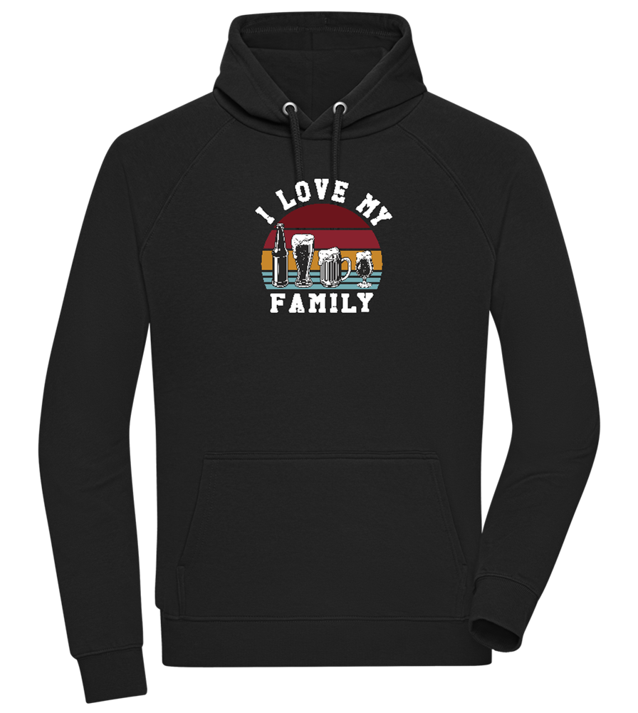 I Love My Family Design - Comfort unisex hoodie_BLACK_front