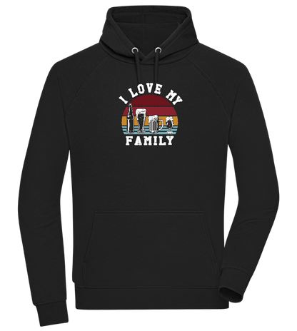 I Love My Family Design - Comfort unisex hoodie_BLACK_front