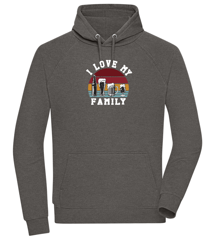 I Love My Family Design - Comfort unisex hoodie_CHARCOAL CHIN_front