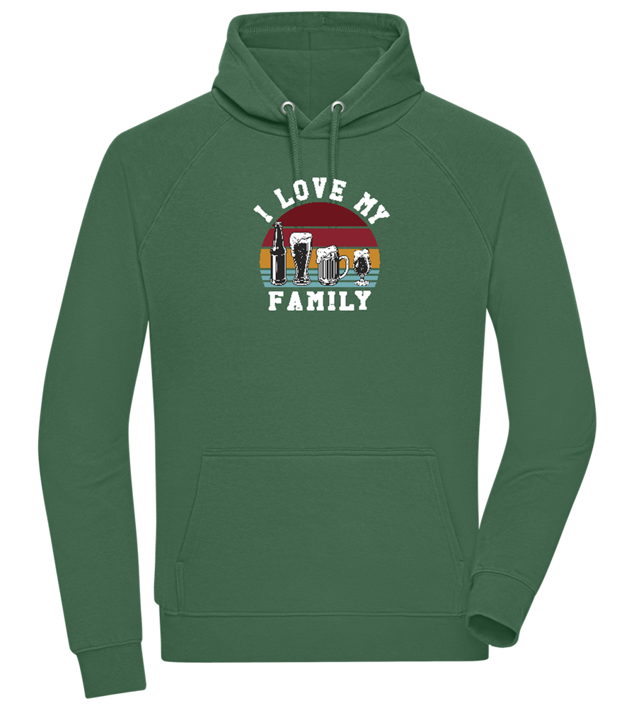 I Love My Family Design - Comfort unisex hoodie_GREEN BOTTLE_front