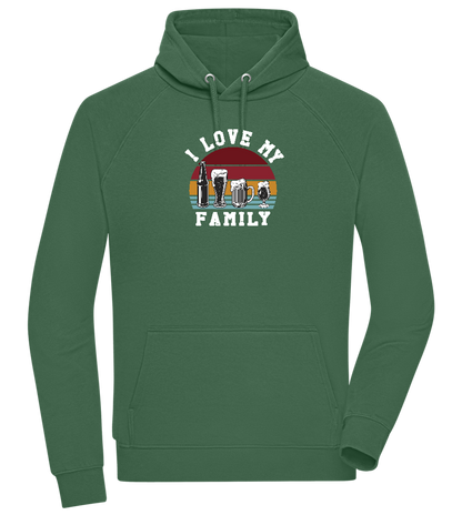 I Love My Family Design - Comfort unisex hoodie_GREEN BOTTLE_front