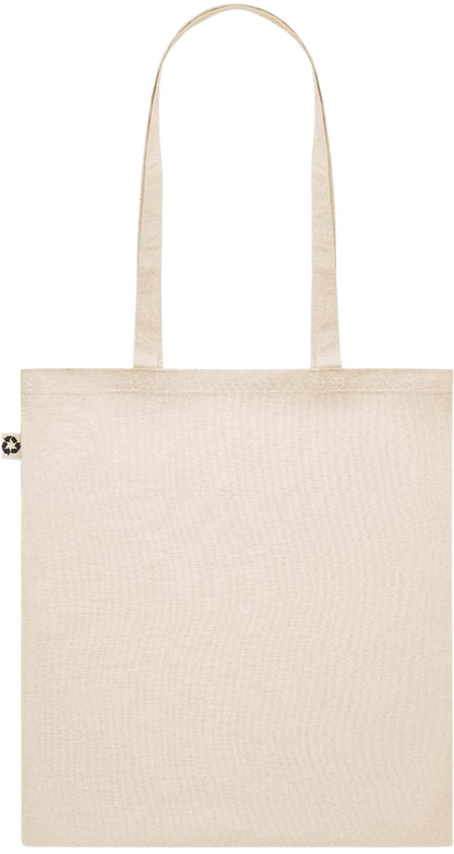 L'amour Gagne Toujours Design - Recycled cotton shopping bag_BEIGE_back