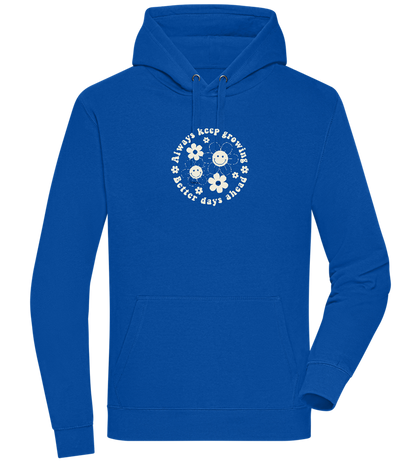 Keep Growing Design - Premium unisex hoodie_ROYAL_front