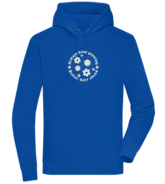 Keep Growing Design - Premium unisex hoodie_ROYAL_front