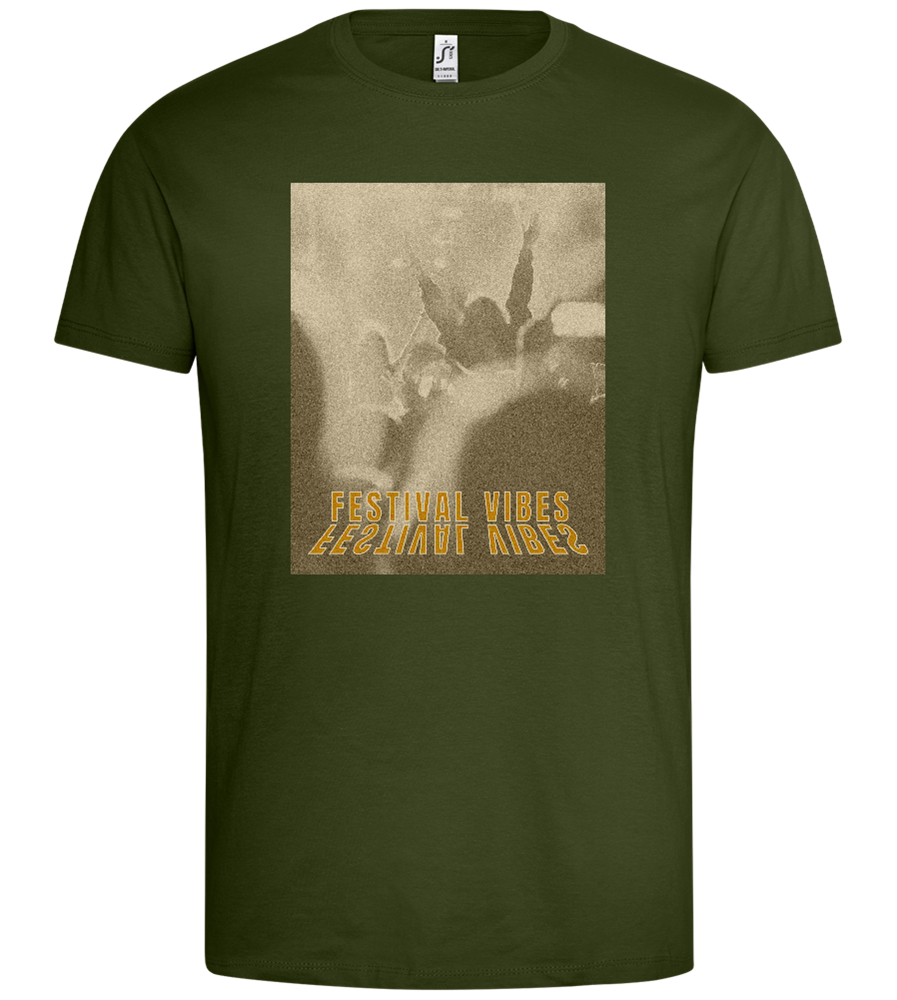 Festival Vibes Design - Premium men's t-shirt_ARMY_front