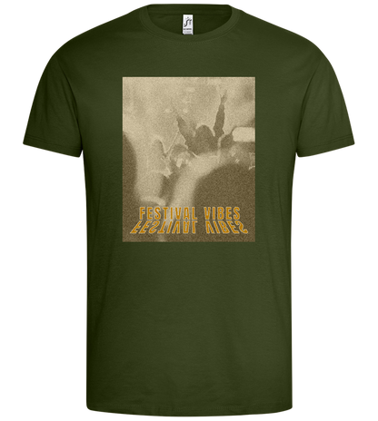 Festival Vibes Design - Premium men's t-shirt_ARMY_front