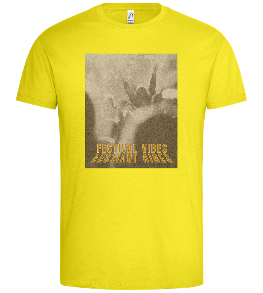 Festival Vibes Design - Premium men's t-shirt_LEMON_front