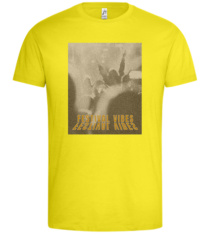 Festival Vibes Design - Premium men's t-shirt_LEMON_front