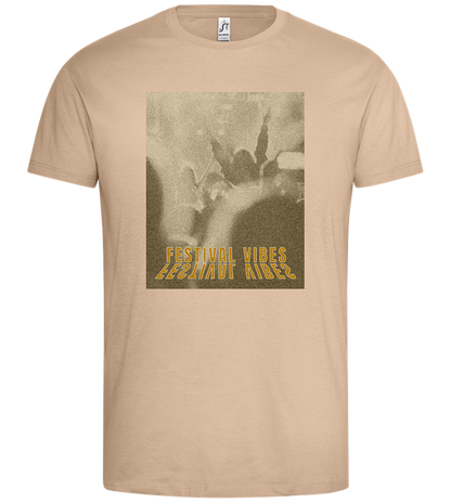 Festival Vibes Design - Premium men's t-shirt_SAND_front