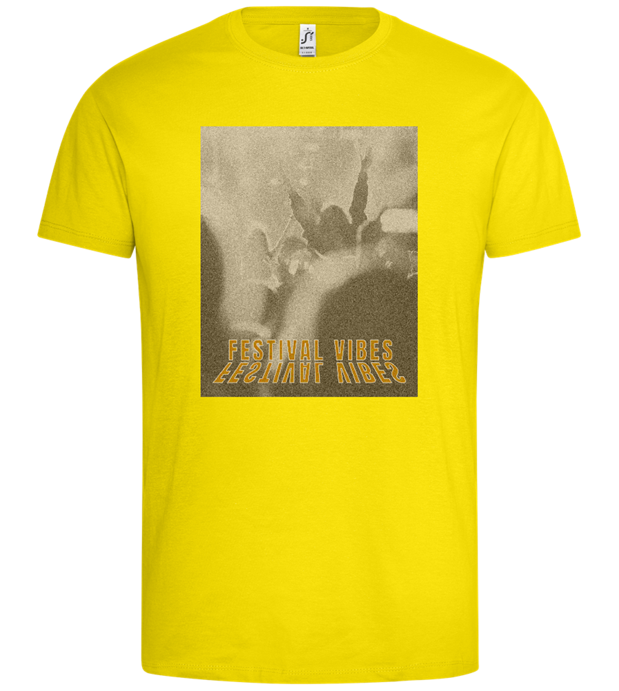 Festival Vibes Design - Premium men's t-shirt_YELLOW_front