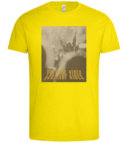 Festival Vibes Design - Premium men's t-shirt_YELLOW_front