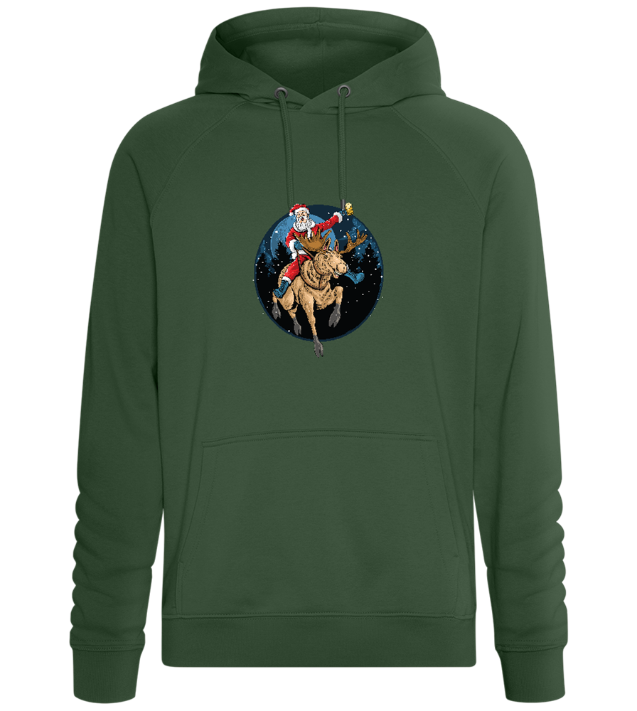 Santa Joyride Design - Comfort unisex hoodie_GREEN BOTTLE_front