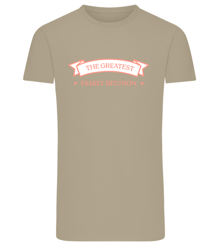 Greatest Family Reunion Design - Comfort men's fitted t-shirt_KHAKI_front