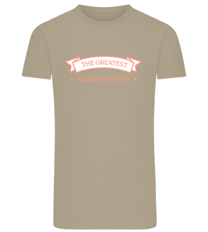 Greatest Family Reunion Design - Comfort men's fitted t-shirt_KHAKI_front