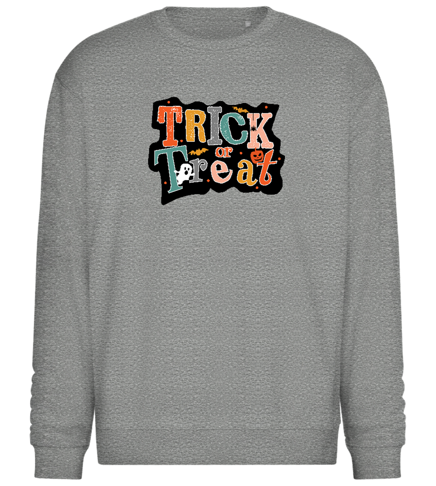 Spooky Trick or Treat Design - Comfort Essential Unisex Sweater_ORION GREY II_front