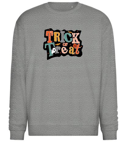 Spooky Trick or Treat Design - Comfort Essential Unisex Sweater_ORION GREY II_front