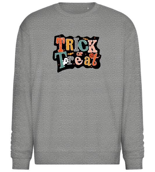 Spooky Trick or Treat Design - Comfort Essential Unisex Sweater_ORION GREY II_front