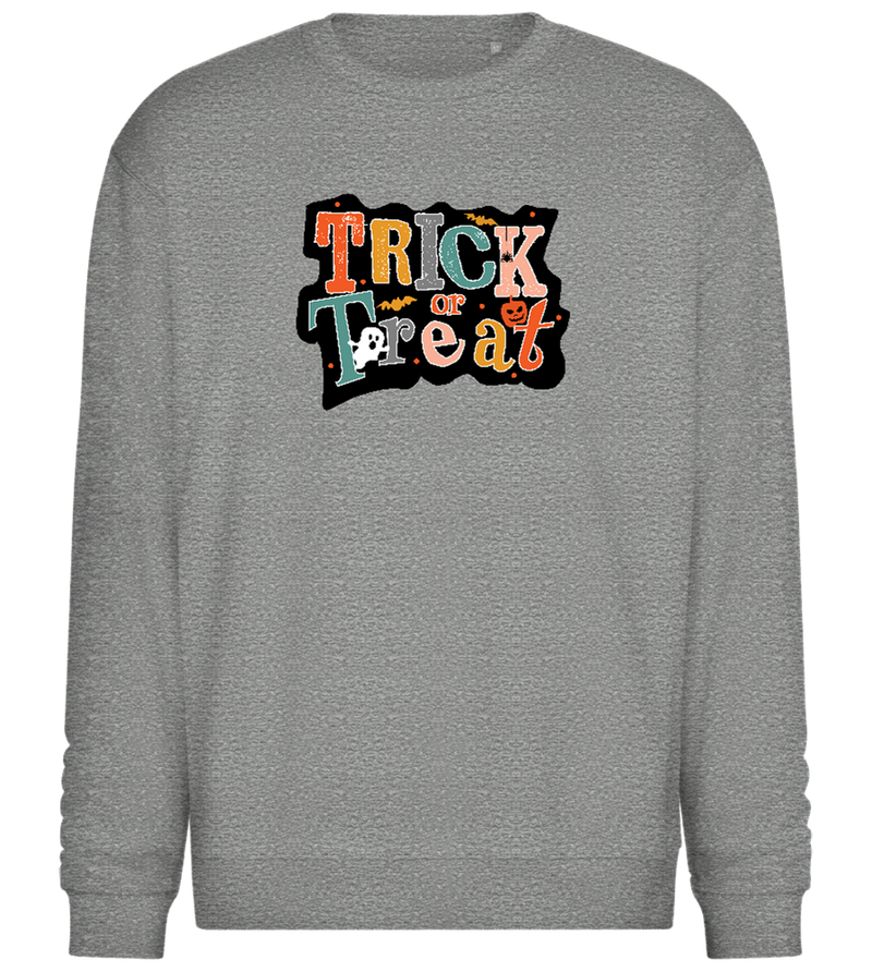 Spooky Trick or Treat Design - Comfort Essential Unisex Sweater_ORION GREY II_front