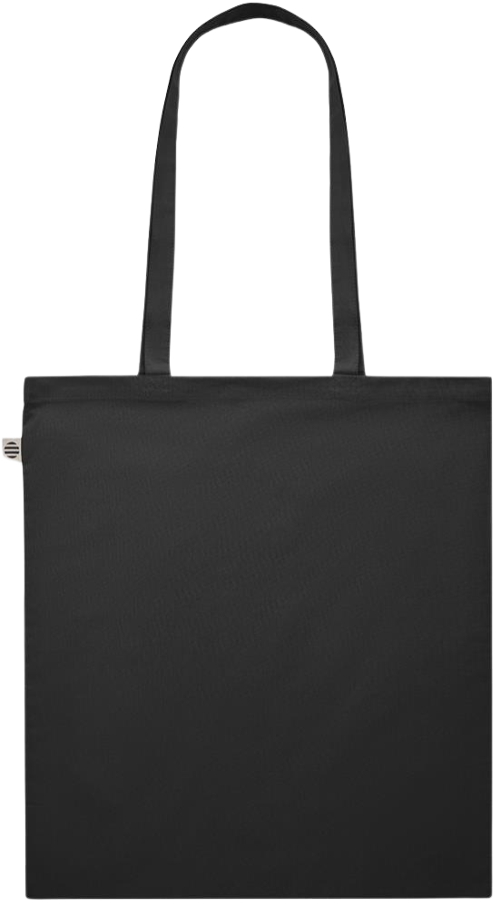 Zodiac Saggitarius Design - Premium colored organic cotton shopping bag_BLACK_back