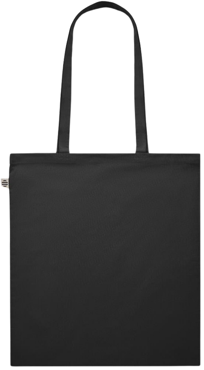 Zodiac Saggitarius Design - Premium colored organic cotton shopping bag_BLACK_back