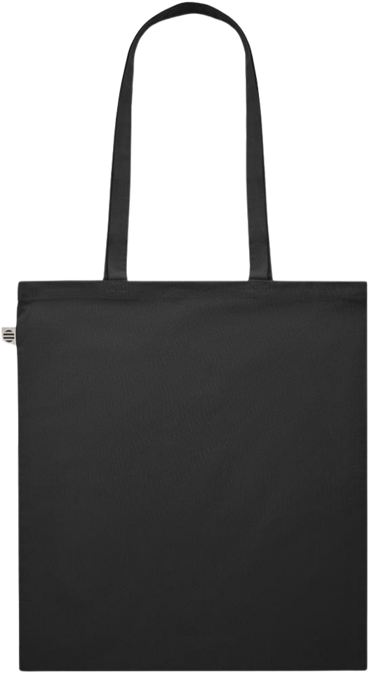 Zodiac Saggitarius Design - Premium colored organic cotton shopping bag_BLACK_back